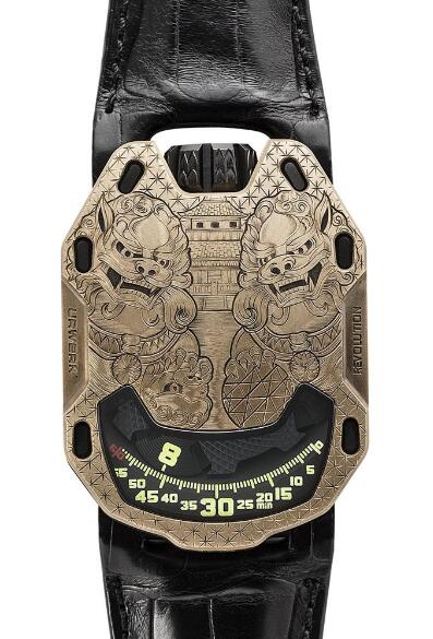 Review Fake Urwerk UR-105 Bronze Guardian Lions watch - Click Image to Close